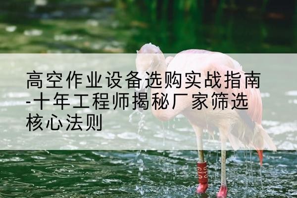黄岛剪叉式升降机厂家-高空作业设备选购实战指南-十年工程师揭秘厂家筛选核心法则